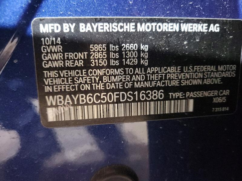 52381256 :رقم المزاد ، WBAYB6C50FDS16386 vin ، 2015 Bmw Alpina B7 مزاد بيع
