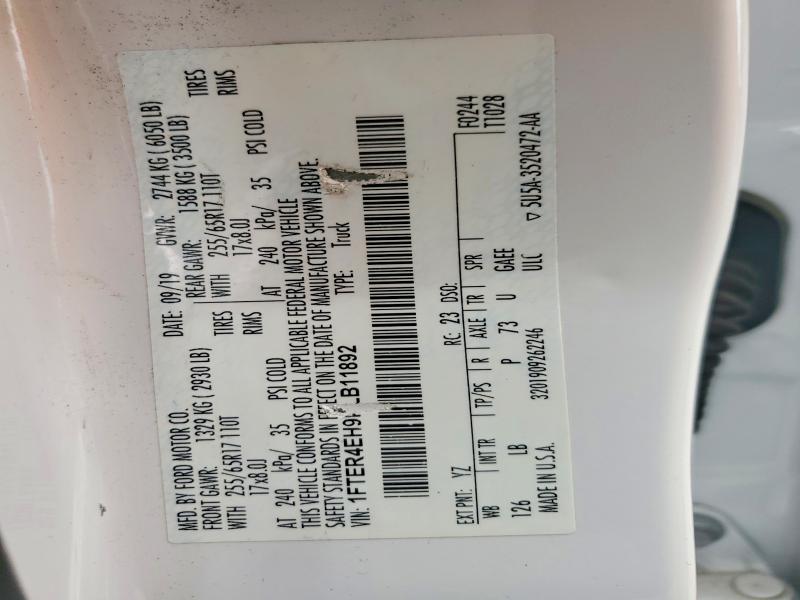 Продажа на аукционе авто 2019 Ford Ranger, vin: 1FTER4EH9KLB11892, номер лота: 54101916