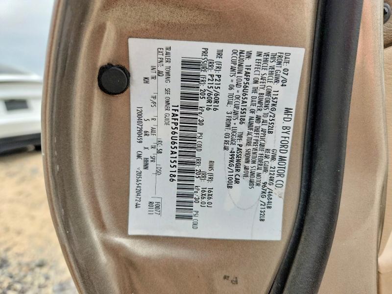 Aukcja sprzedaży 2005 Ford Taurus, vin: 1FAFP56U65A155186, numer aukcji: 54010346