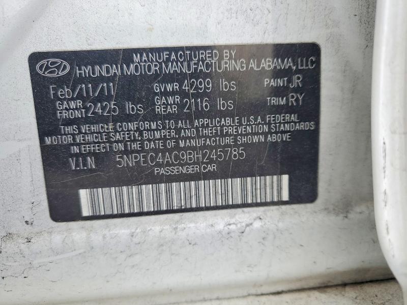 Продажа на аукционе авто 2011 Hyundai Sonata, vin: 5NPEC4AC9BH245785, номер лота: 52120866