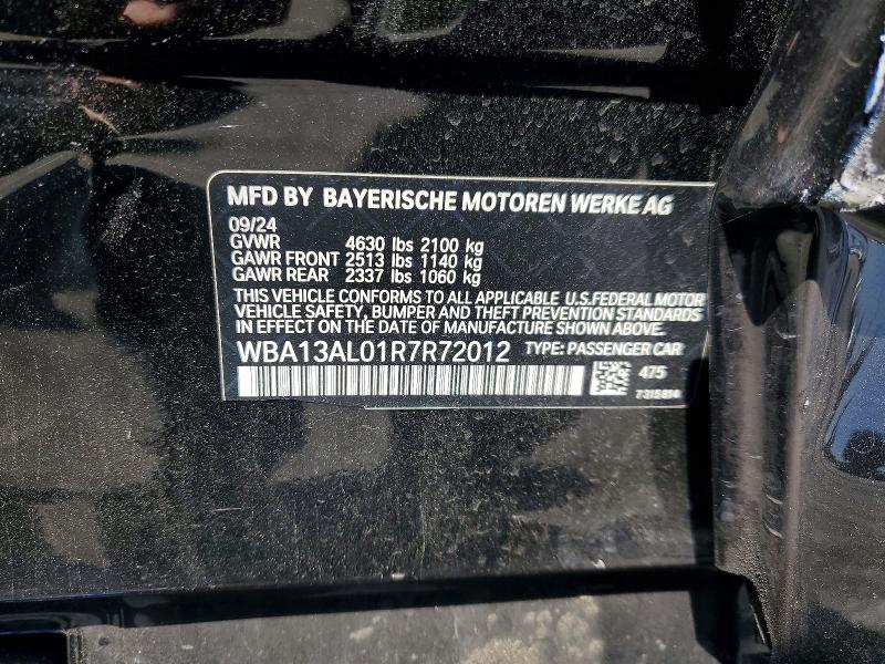 2024 Bmw M235xi მანქანა იყიდება აუქციონზე, vin: WBA13AL01R7R72012, აუქციონის ნომერი: 52313736