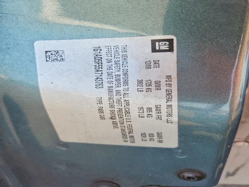 Продажа на аукционе авто 2010 Chevrolet Cobalt, vin: 1G1AD5F55A7143763, номер лота: 54231146