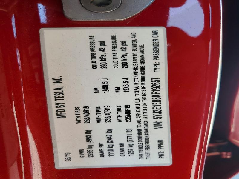 Aukcja sprzedaży 2019 Tesla Model 3, vin: 5YJ3E1EB8KF192657, numer aukcji: 53246696