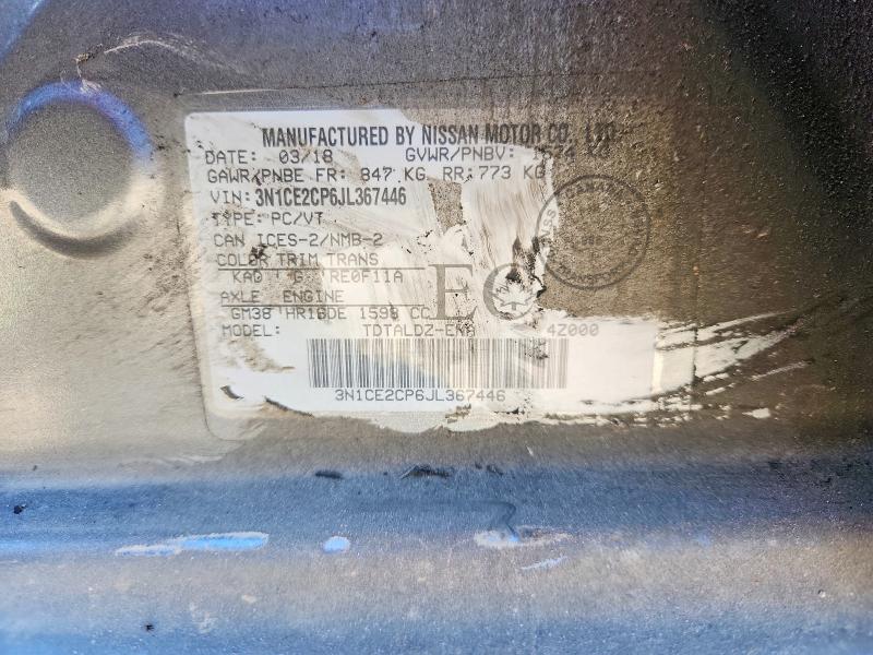 Aukcja sprzedaży 2018 Nissan Versa Note Sv 5dr, vin: 3N1CE2CP6JL367446, numer aukcji: 51799936
