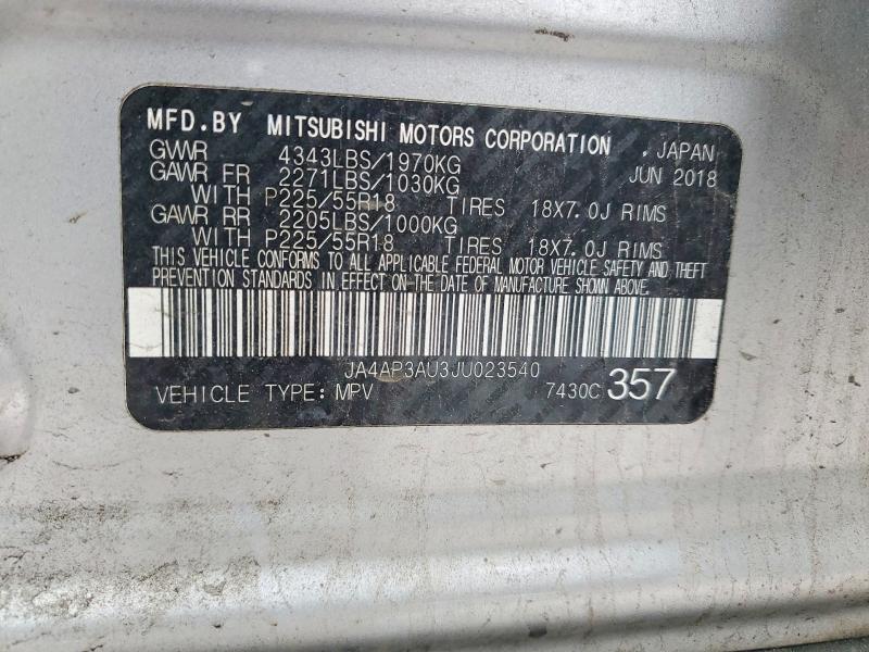 Aukcja sprzedaży 2018 Mitsubishi Outlander Sport, vin: JA4AP3AU3JU023540, numer aukcji: 52484586