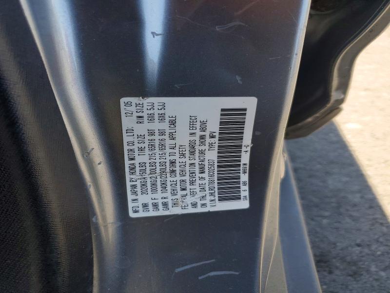 Продаж на аукціоні авто 2006 Honda Cr-v, vin: JHLRD78816C025837, номер лоту: 53405956