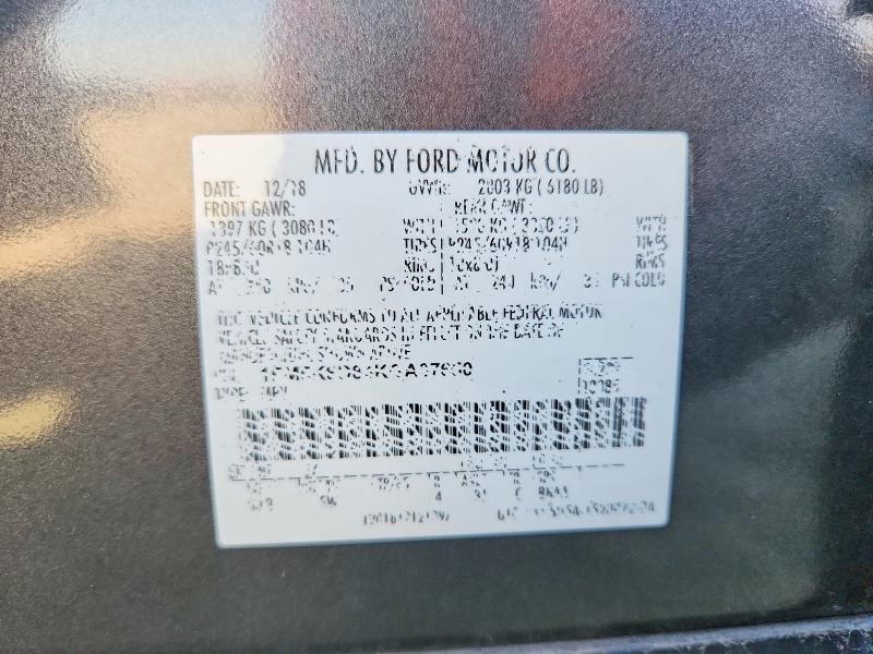Продаж на аукціоні авто 2019 Ford Explorer, vin: 1FM5K8D84KGA87650, номер лоту: 54567796
