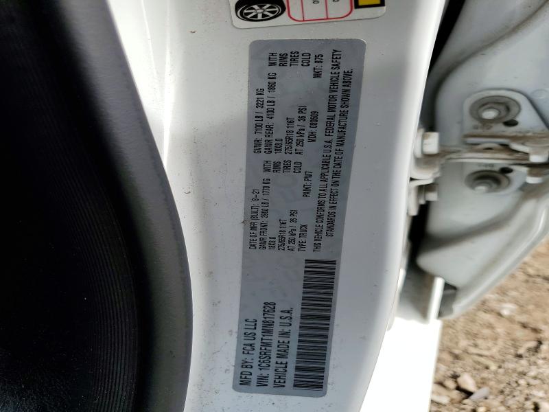 Продажа на аукционе авто 2021 Ram 1500, vin: 1C6SRFMT1MN817628, номер лота: 54417056