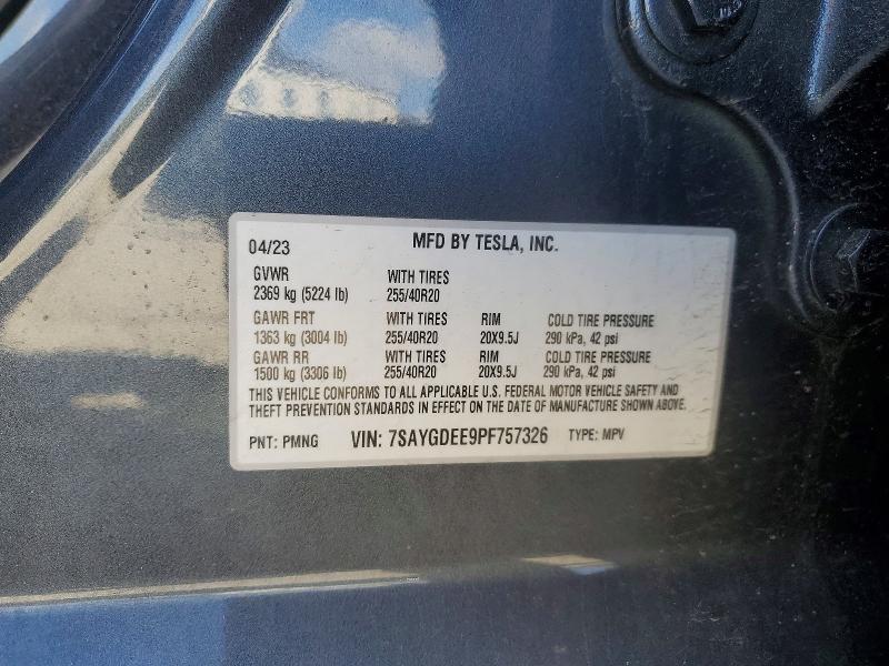 Продаж на аукціоні авто 2023 Tesla Model Y, vin: 7SAYGDEE9PF757326, номер лоту: 52317116