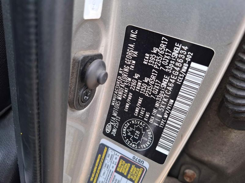 Продаж на аукціоні авто 2014 Kia Sorento, vin: 5XYKTCA64EG486334, номер лоту: 55253866