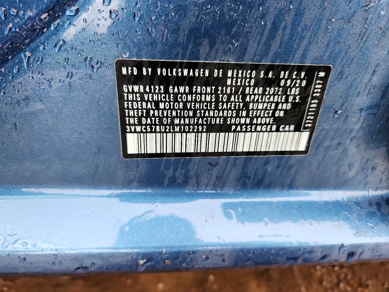 Продажа на аукционе авто 2020 Volkswagen Jetta, vin: 3VWC57BU2LM102292, номер лота: 52597406