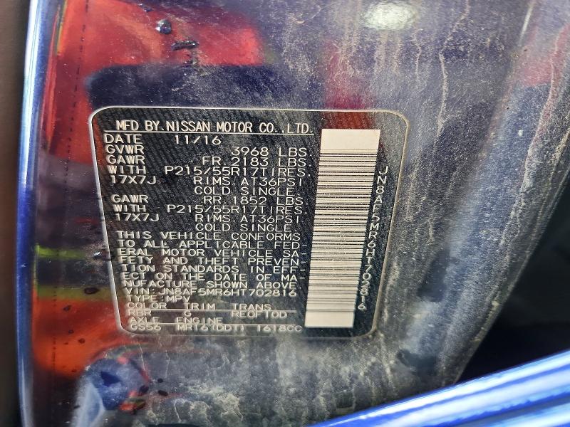 Продаж на аукціоні авто 2017 Nissan Juke, vin: JN8AF5MR6HT702816, номер лоту: 54076416
