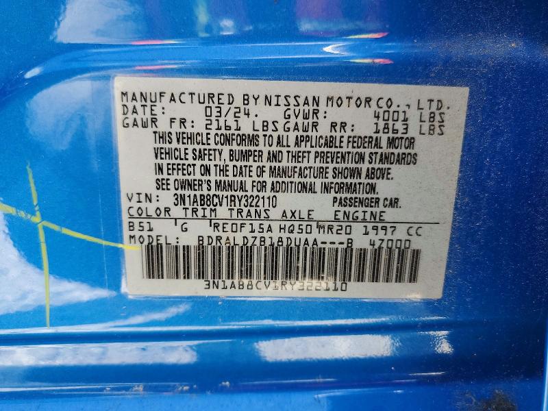 Продажа на аукционе авто 2024 Nissan Sentra, vin: 3N1AB8CV1RY322110, номер лота: 55104066