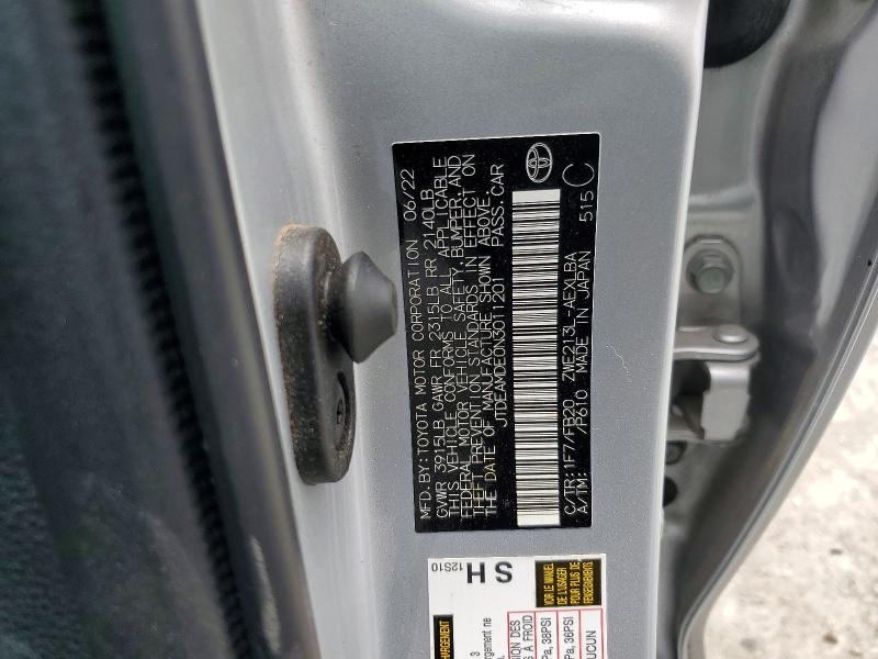 Продажа на аукционе авто 2022 Toyota Corolla, vin: JTDEAMDE0N3011201, номер лота: 52842956
