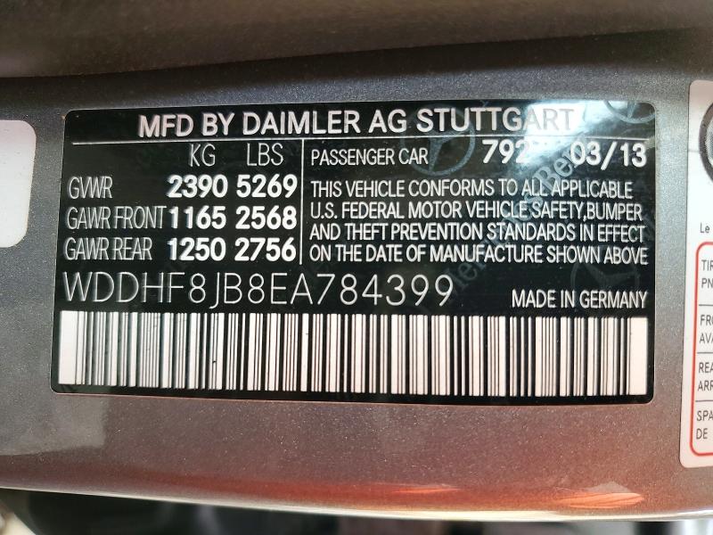 Auction sale of the 2014 Mercedes-benz E, vin: WDDHF8JB8EA784399, lot number: 53232556