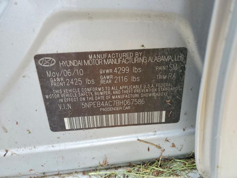 52868926 :رقم المزاد ، 5NPEB4AC7BH067586 vin ، 2011 Hyundai Sonata مزاد بيع