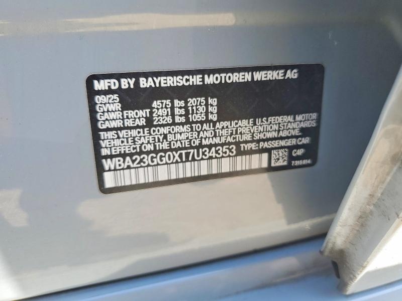 2026 Bmw 228xi მანქანა იყიდება აუქციონზე, vin: WBA23GG0XT7U34353, აუქციონის ნომერი: 53432296