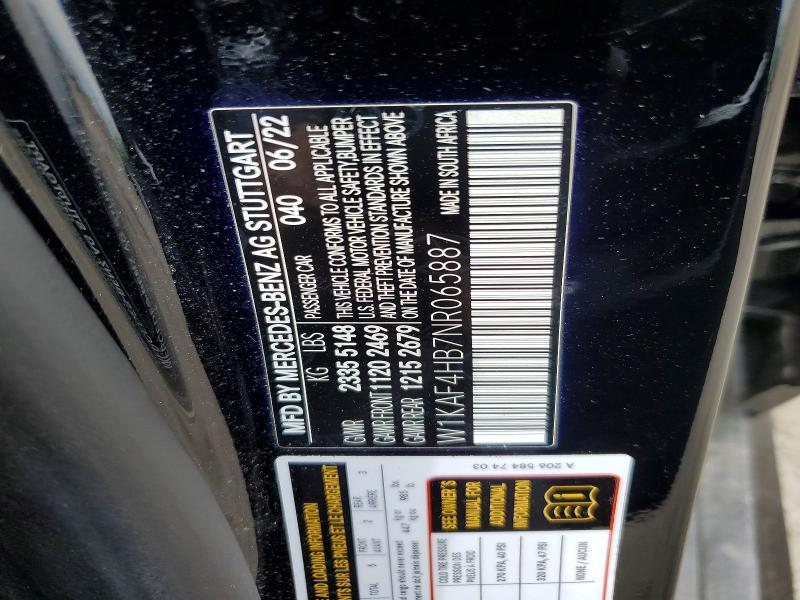 Продаж на аукціоні авто 2022 Mercedes-benz C, vin: W1KAF4HB7NR065887, номер лоту: 53102126