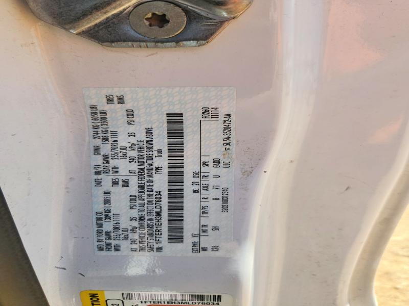 2021 Ford Ranger მანქანა იყიდება აუქციონზე, vin: 1FTER1EH3MLD76034, აუქციონის ნომერი: 51544776
