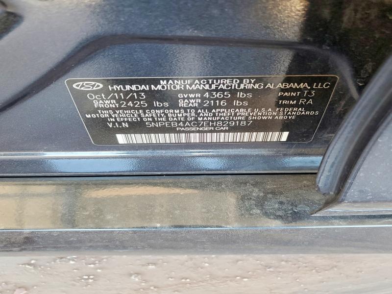 Продажа на аукционе авто 2014 Hyundai Sonata, vin: 5NPEB4AC7EH829187, номер лота: 54946486