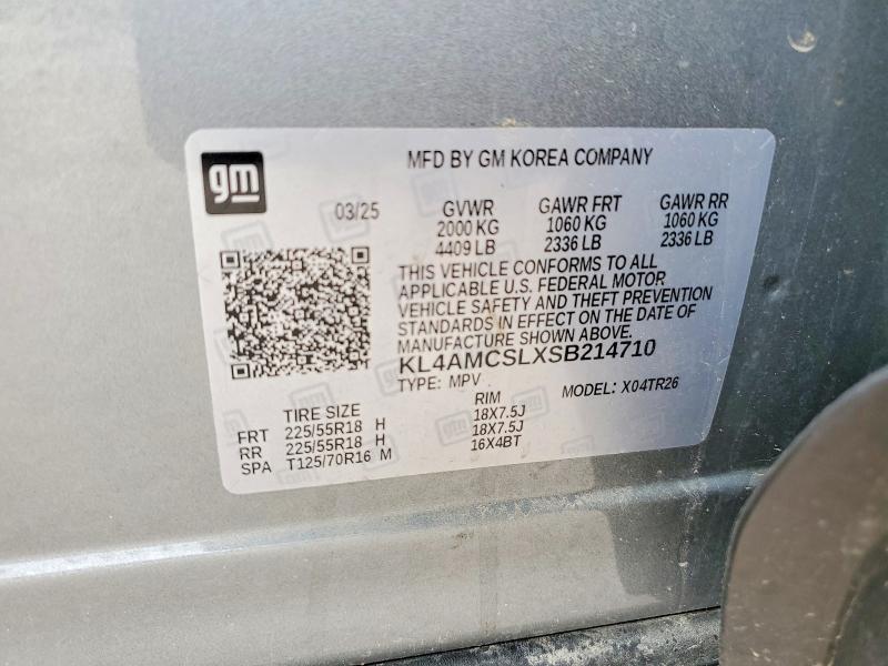 2025 Buick Encore Gx მანქანა იყიდება აუქციონზე, vin: KL4AMCSLXSB214710, აუქციონის ნომერი: 54716336