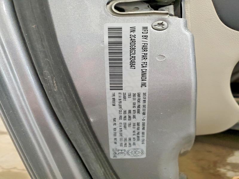Продажа на аукционе авто 2020 Dodge Grand Caravan, vin: 2C4RDGBG2LR246847, номер лота: 53053026