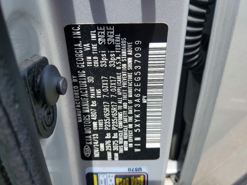 Продаж на аукціоні авто 2014 Kia Sorento, vin: 5XYKT3A62EG537099, номер лоту: 53642746