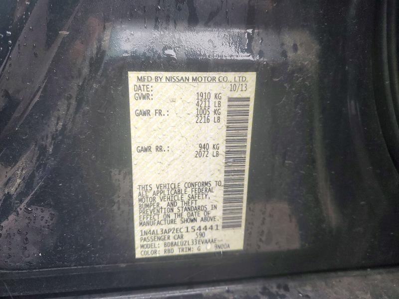 Продаж на аукціоні авто 2014 Nissan Altima, vin: 1N4AL3AP2EC154441, номер лоту: 53356646
