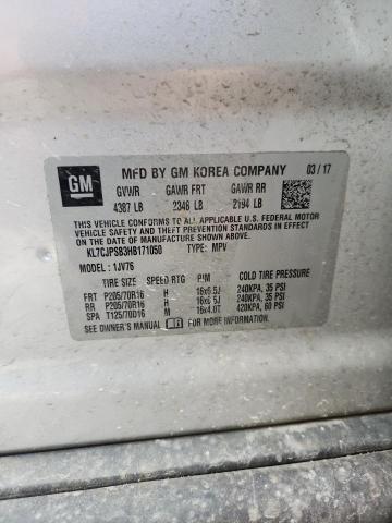 Продажа на аукционе авто 2017 Chevrolet Trax, vin: KL7CJPSB3HB171050, номер лота: 53924436