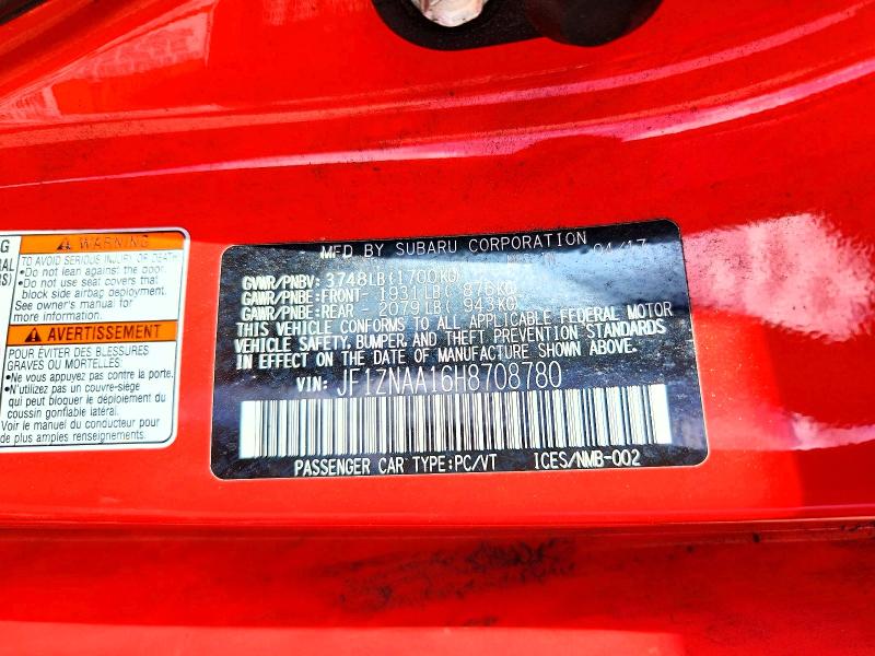 Продаж на аукціоні авто 2017 Toyota 86, vin: JF1ZNAA16H8708780, номер лоту: 55044036