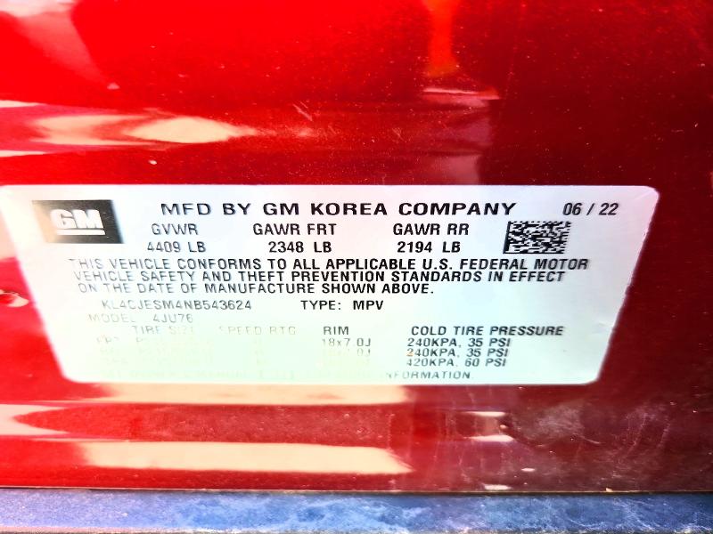 Aukcja sprzedaży 2022 Buick Encore, vin: KL4CJESM4NB543624, numer aukcji: 53414556