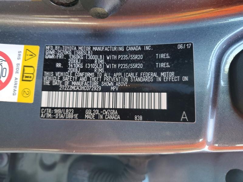 Продаж на аукціоні авто 2017 Lexus Rx 350, vin: 2T2ZZMCA3HC072929, номер лоту: 53577316