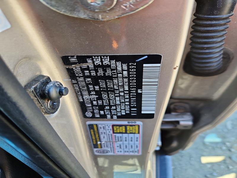 2013 Kia Sorento მანქანა იყიდება აუქციონზე, vin: 5XYKTDA61DG330692, აუქციონის ნომერი: 52696976