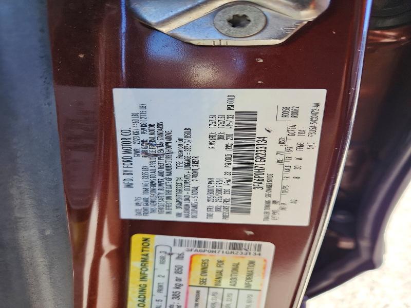 Продаж на аукціоні авто 2016 Ford Fusion, vin: 3FA6P0H71GR233134, номер лоту: 54203906