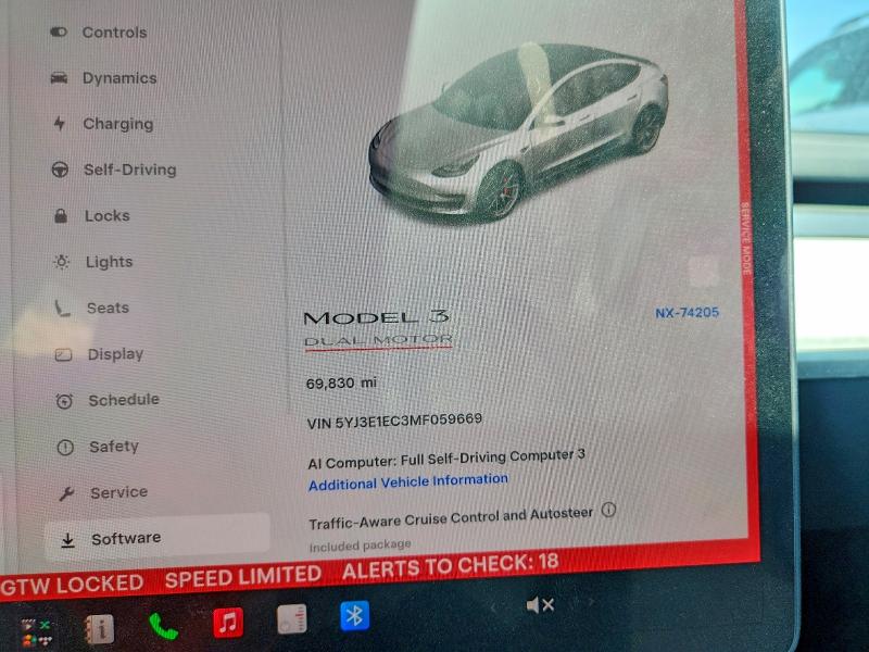 2021 Tesla Model 3 მანქანა იყიდება აუქციონზე, vin: 5YJ3E1EC3MF059669, აუქციონის ნომერი: 55077246