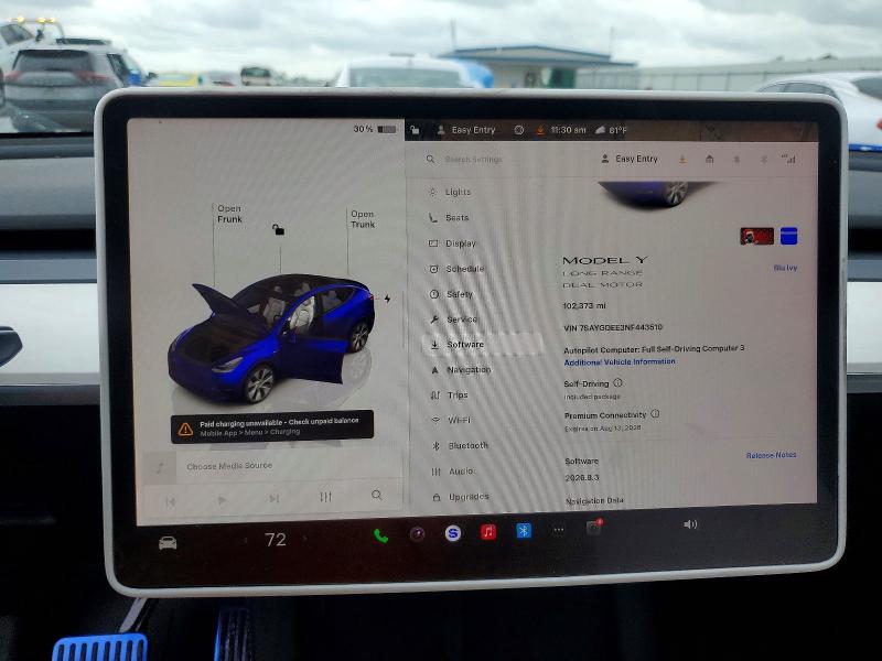 Продаж на аукціоні авто 2022 Tesla Model Y, vin: 7SAYGDEE3NF443510, номер лоту: 52354806