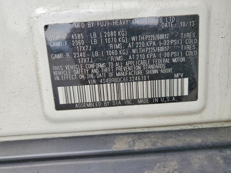 Aukcja sprzedaży 2014 Subaru Outback, vin: 4S4BRBDC6E3246101, numer aukcji: 53111976