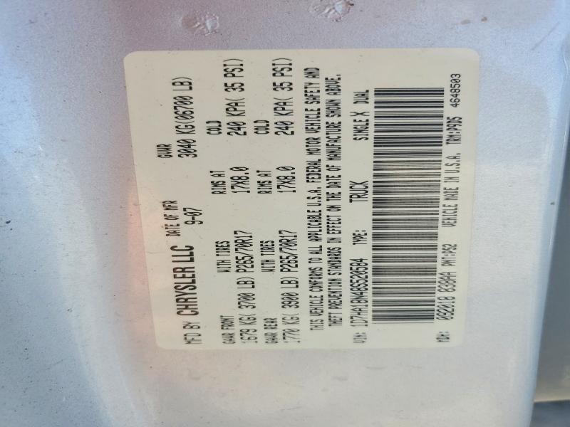 54085596 :رقم المزاد ، 1D7HA18N48S520584 vin ، 2008 Dodge Ram 1500 مزاد بيع