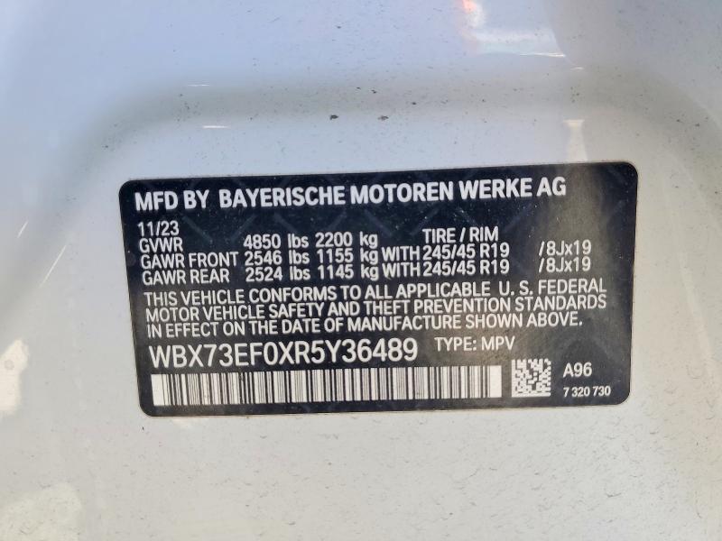 Aukcja sprzedaży 2024 Bmw X1, vin: WBX73EF0XR5Y36489, numer aukcji: 54676766