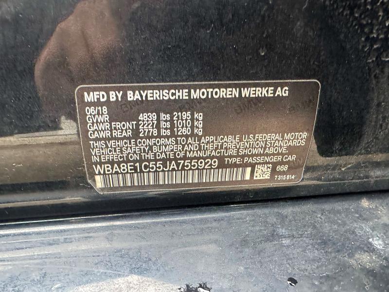 Aukcja sprzedaży 2018 Bmw 330e, vin: WBA8E1C55JA755929, numer aukcji: 53785716