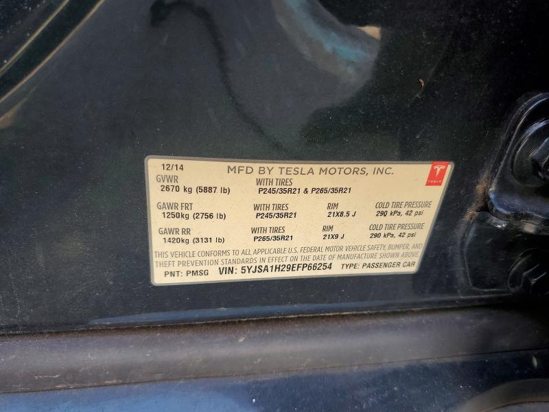 Продаж на аукціоні авто 2014 Tesla Model S, vin: 5YJSA1H29EFP66254, номер лоту: 54344886