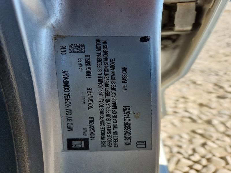 Продаж на аукціоні авто 2015 Chevrolet Spark, vin: KL8CD6S93FC746751, номер лоту: 54869656
