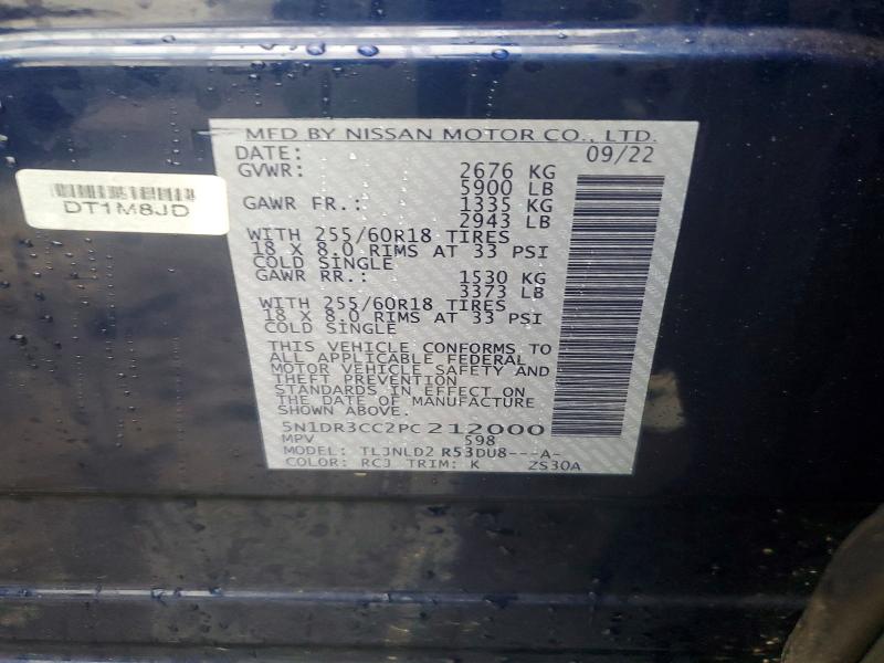 Aukcja sprzedaży 2023 Nissan Pathfinder, vin: 5N1DR3CC2PC212000, numer aukcji: 54160226