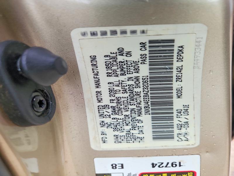 Продаж на аукціоні авто 2010 Toyota Corolla, vin: 1NXBU4EE8AZ320651, номер лоту: 55018696
