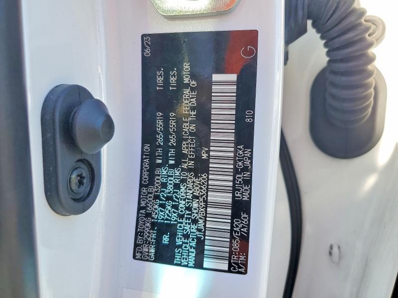 53416126 :رقم المزاد ، JTJAM7BX9P5366206 vin ، 2023 Lexus Gx مزاد بيع