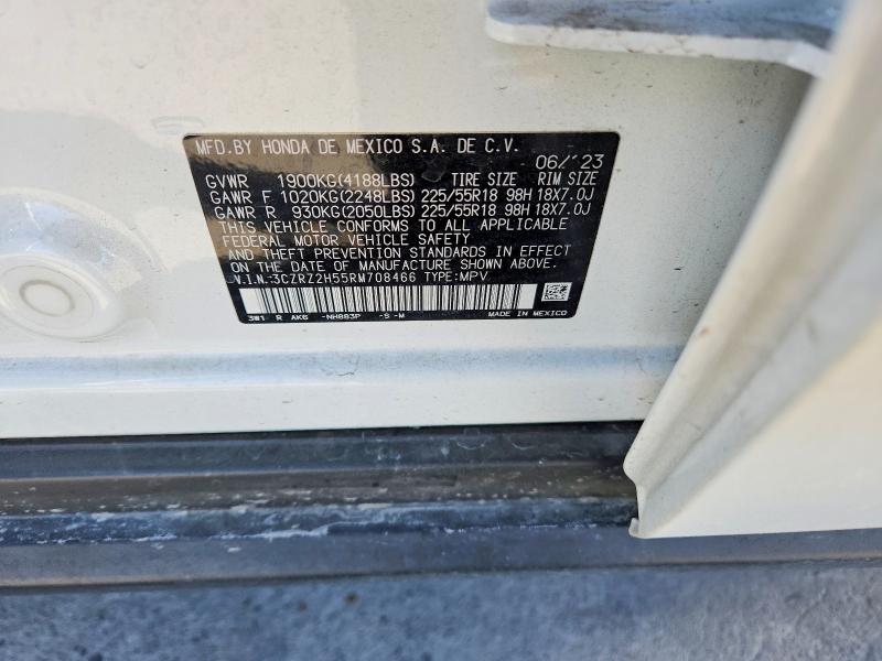 53404846 :رقم المزاد ، 3CZRZ2H55RM708466 vin ، 2024 Honda Hr-v مزاد بيع