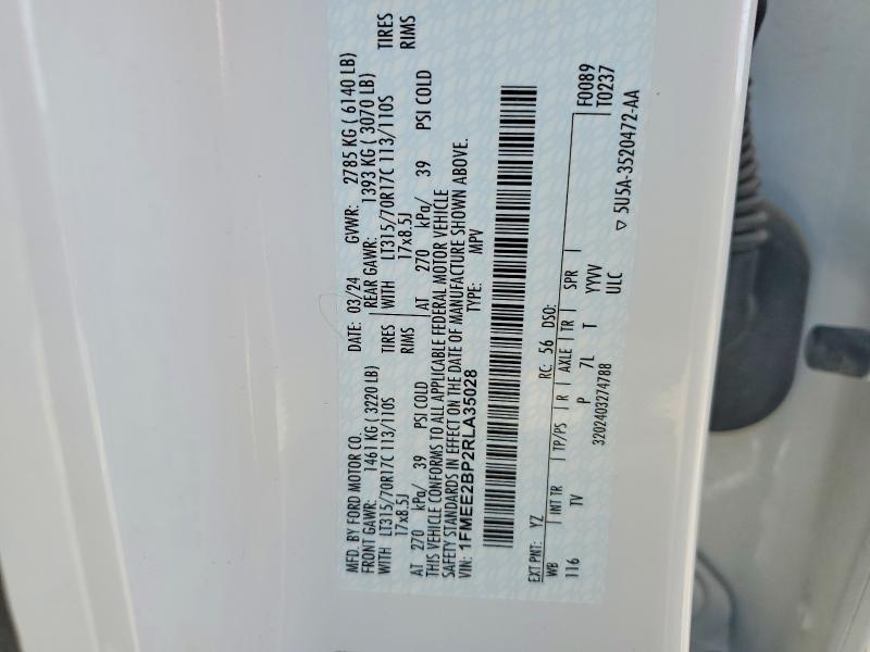 2024 Ford Bronco მანქანა იყიდება აუქციონზე, vin: 1FMEE2BP2RLA35028, აუქციონის ნომერი: 54092106
