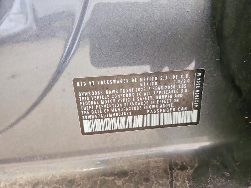Продаж на аукціоні авто 2021 Volkswagen Golf, vin: 3VWW57AU7MM004889, номер лоту: 54095736
