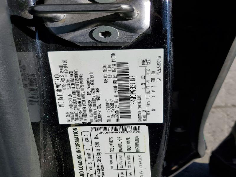 52293976 :رقم المزاد ، 3FA6P0H97ER391878 vin ، 2014 Ford Fusion مزاد بيع