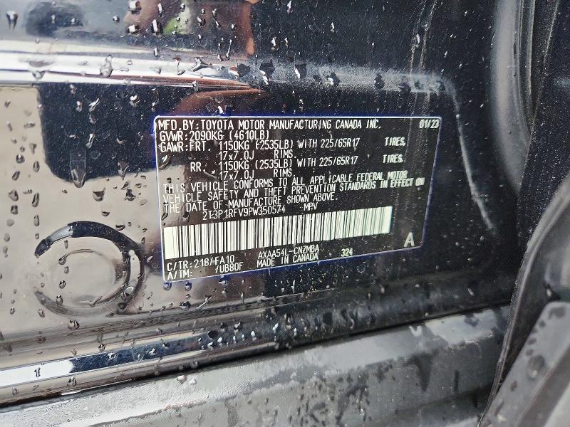 54151626 :رقم المزاد ، 2T3P1RFV9PW350574 vin ، 2023 Toyota Rav4 مزاد بيع